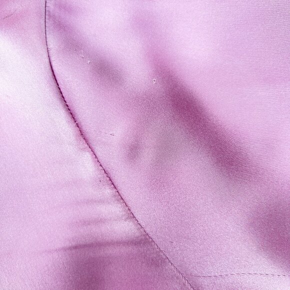 Zara Lapel Faux Wrap Satin Effect Draped Mini Shirt Dress Lavender Sz M - NWT - Picture 7 of 11